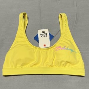 NWT Billabong Reissue Yellow Swimwear Top